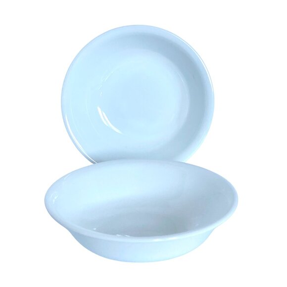 Corelle Vitrelle Winter Frost White Dessert Bowls Set Of 2 Made in USA - Picture 2 of 5